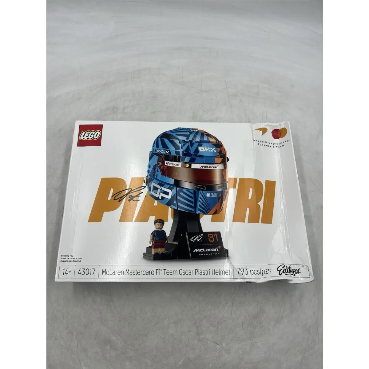 Lego Mclaren Mastercard F1 Team Oscar Piastri Helmet 43017 793pcs