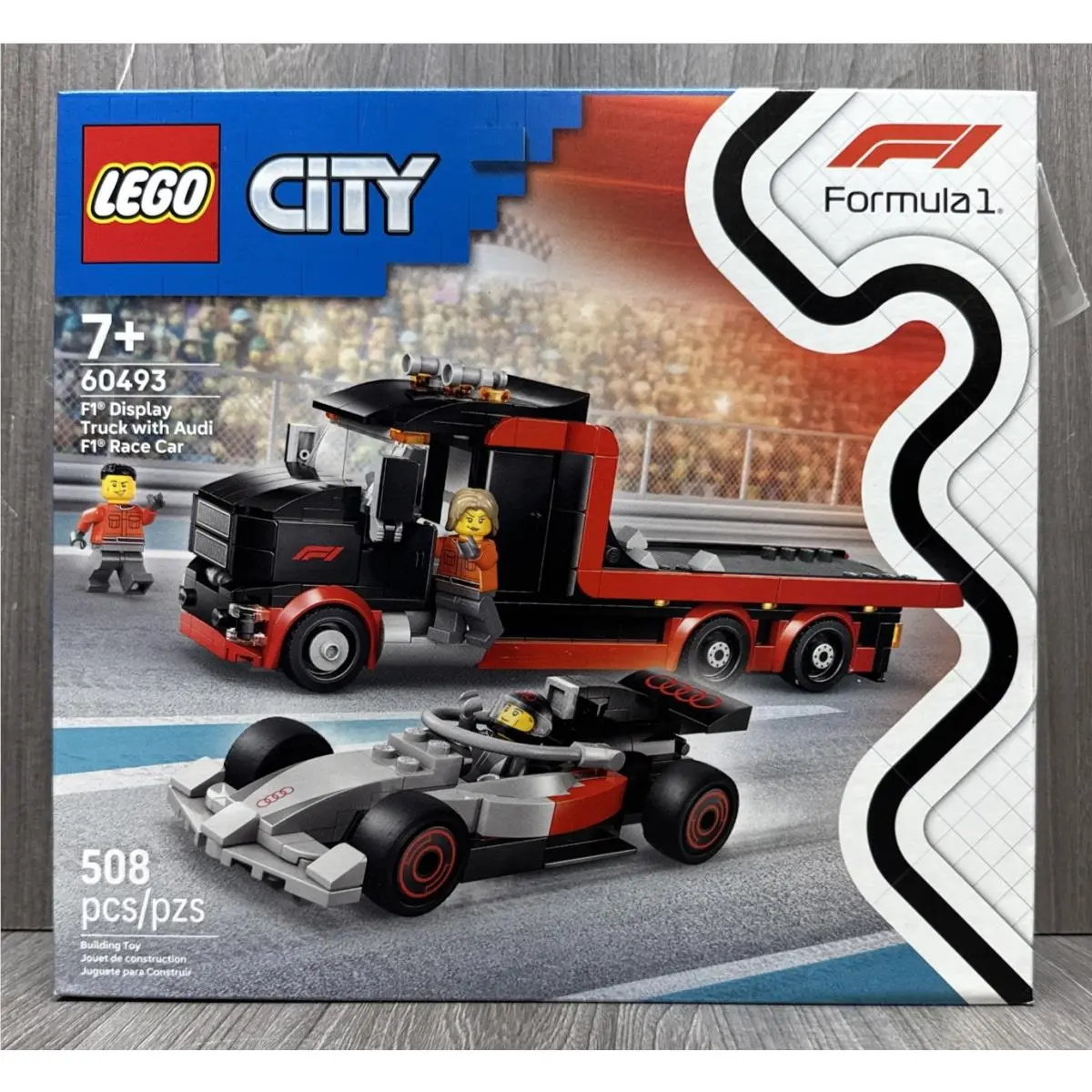 Lego City: 60493 F1 Display Truck Audi F1 Race Car Formula 1508 Pcs