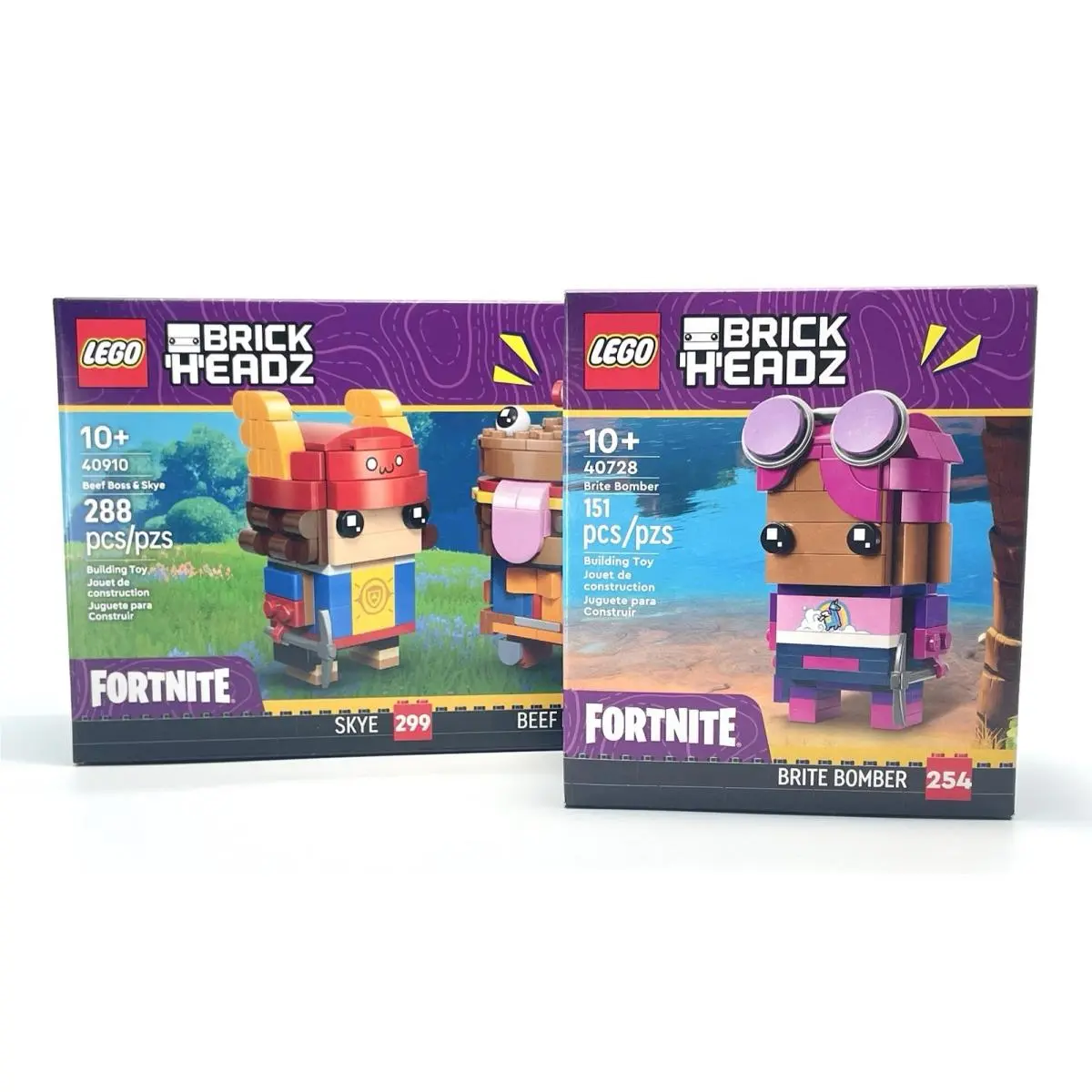 Lego Brickheadz Fortnite 40728 Brite Bomber 40910 Beef Boss Skye