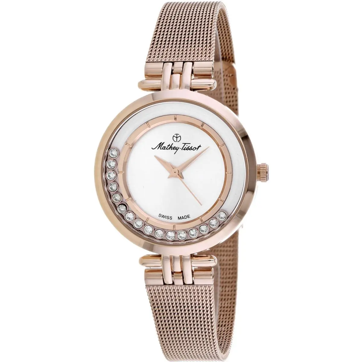 Mathey  Women`s Watch Fleury Xvi Silver Dial Rose Gold Bracelet FOO4PI by Tissot