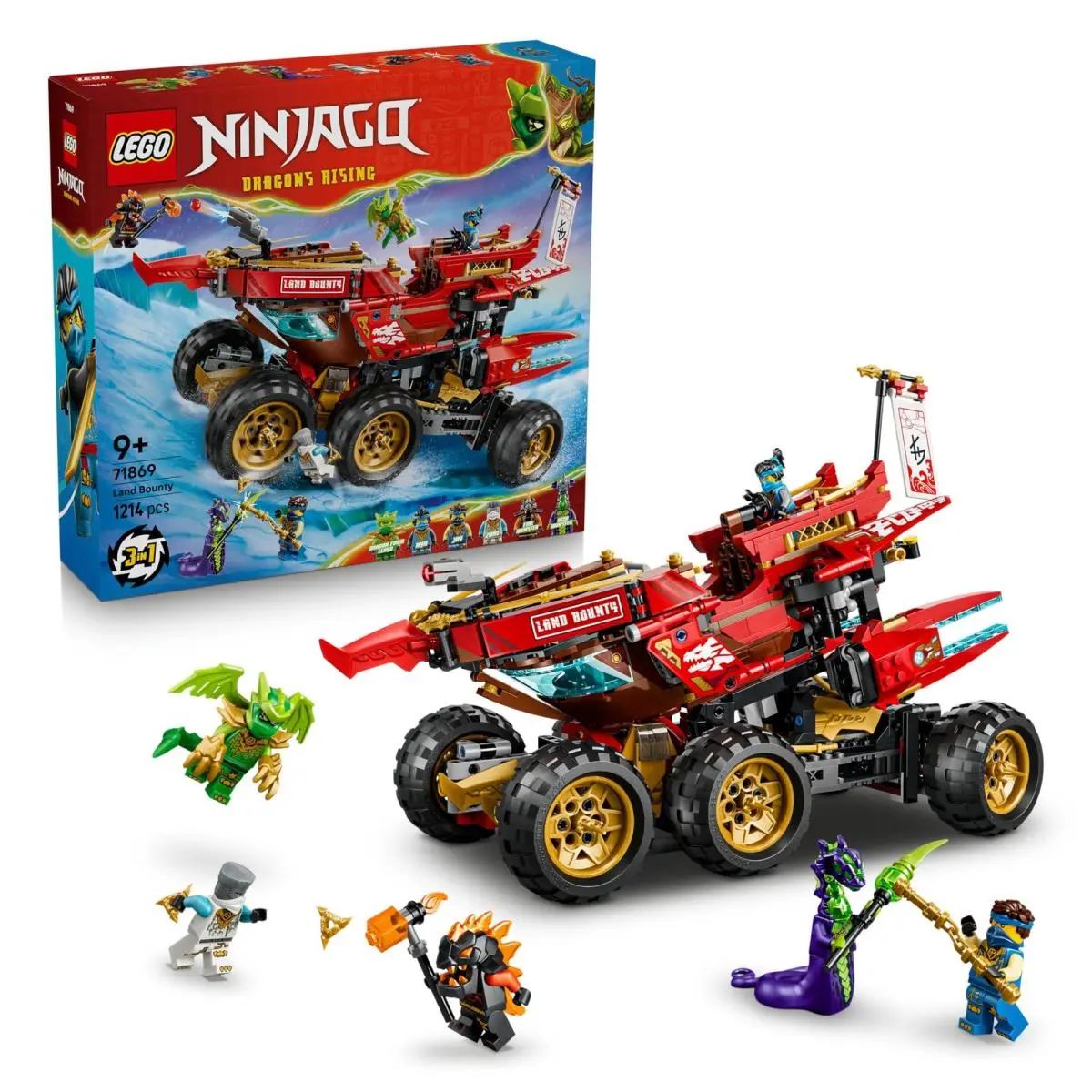 Lego Ninjago Land-bounty - Bouwpakket Voor Kinderen Vanaf 9 Jaar Met 3 Voertuige