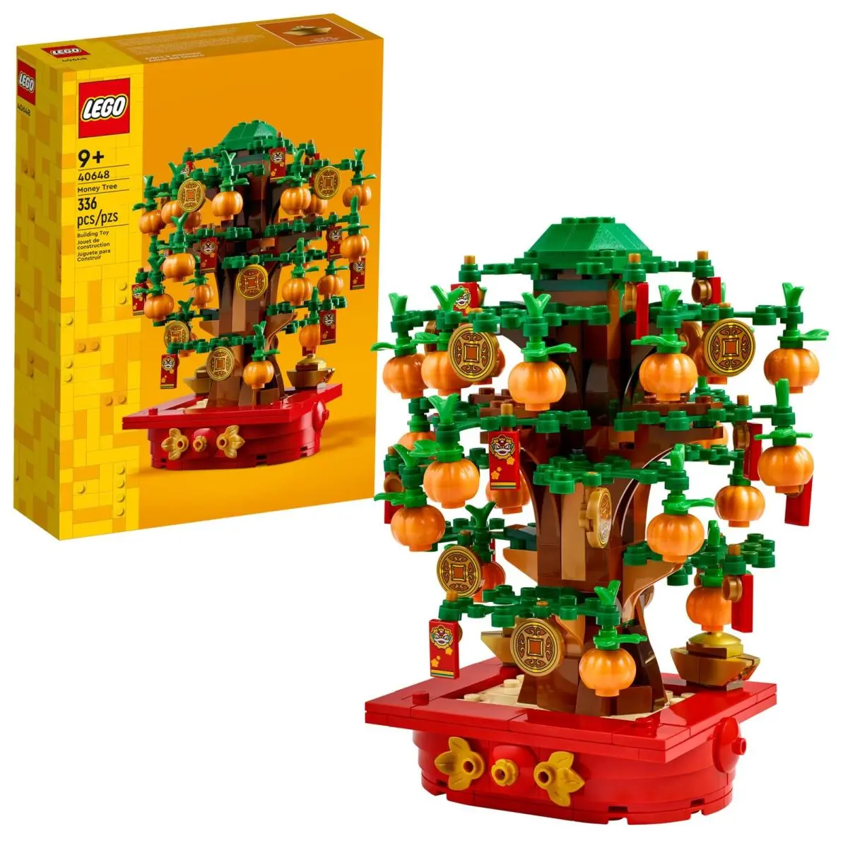Lego Money Tree - Lunar Year Building Toy - Kids Chinese Culture Red
