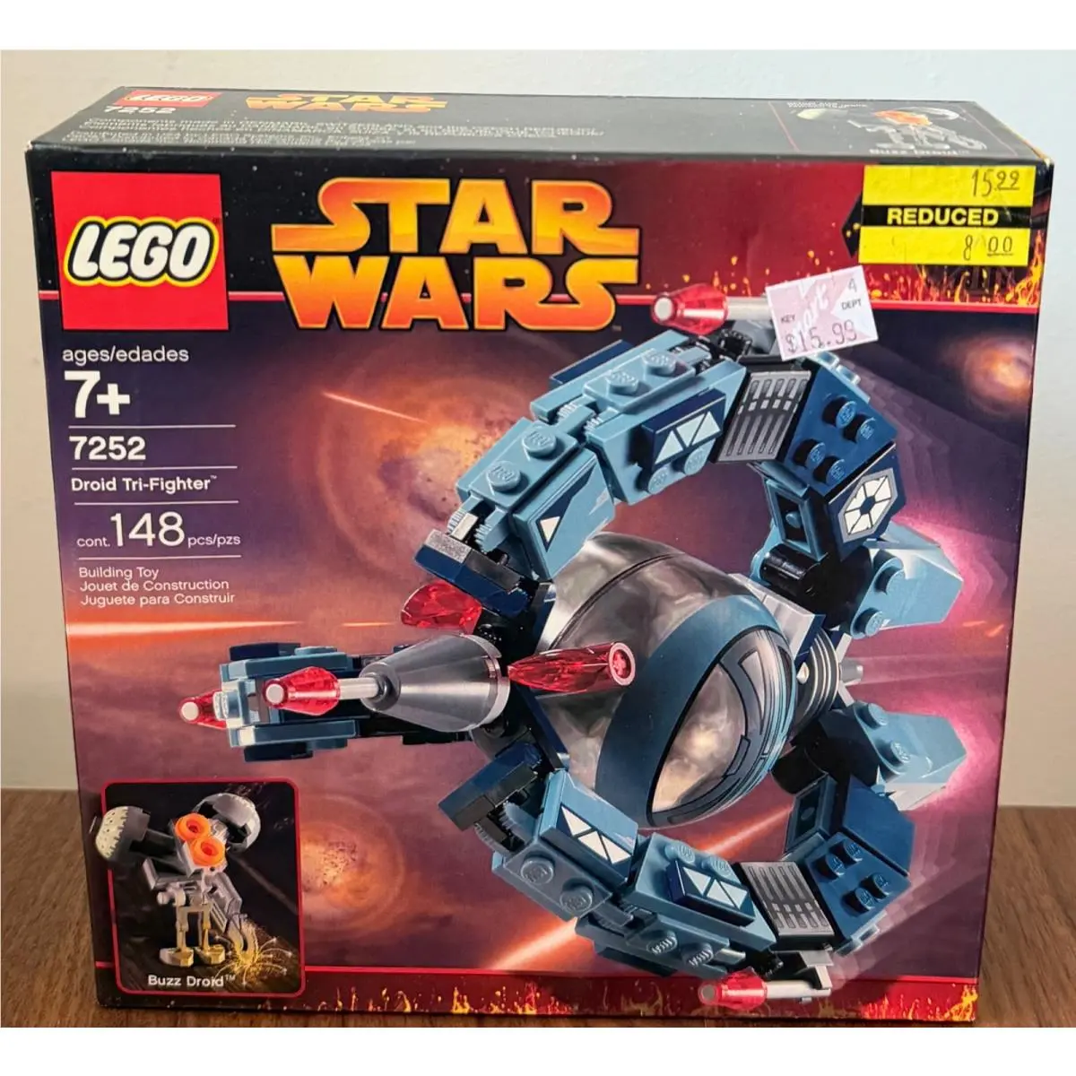 Lego Star Wars Droid Tri-fighter Set 7252 Retired Set Box