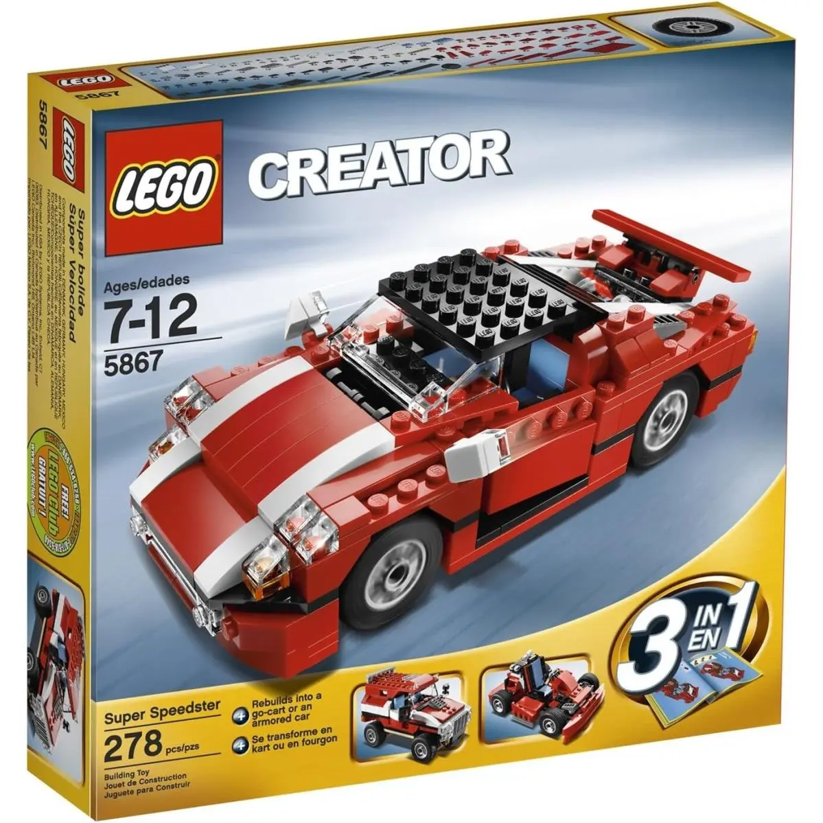 Lego Super Speedster 5867 Creator Minifigure Building Set
