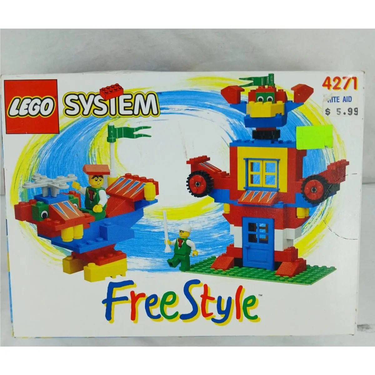 Vintage Lego System Freestyle Set 4271 Car Plane Mini Fig 179PCS