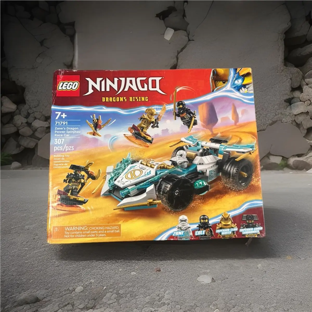Lego Ninjago: Zane`s Dragon Power Spinjitzu Race Car 71791 Retired Set