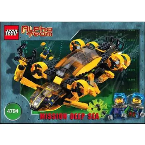 Lego Alpha Team Command Sub 4794 Alpha Team Minifigure Building Set