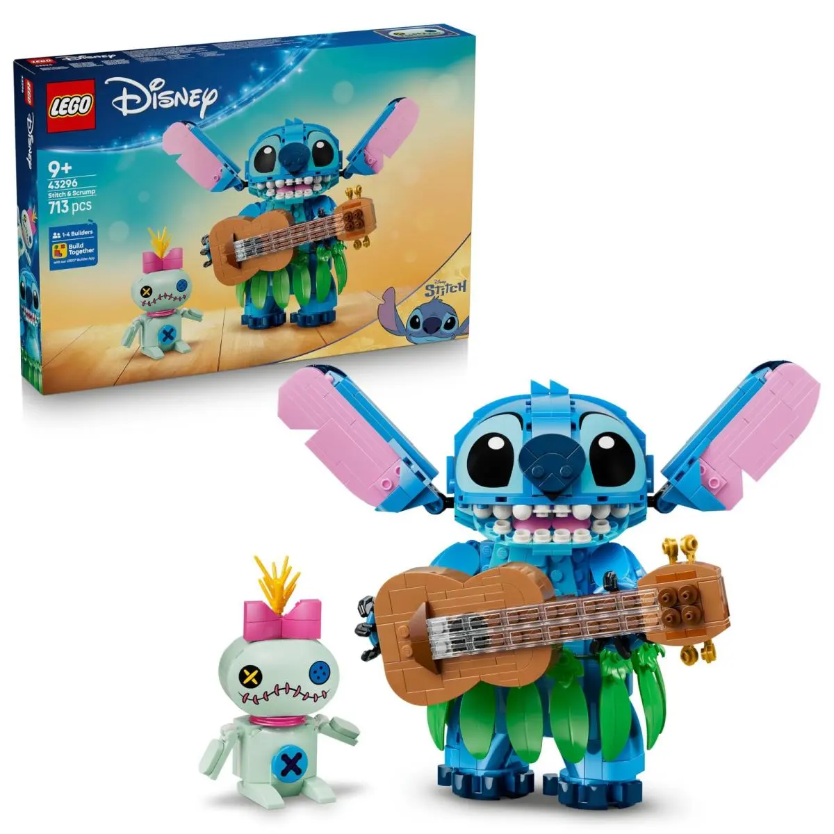 Lego Disney Stitch Scrump Toy - 2 Figures W/accessories Incl. a Ukulele For