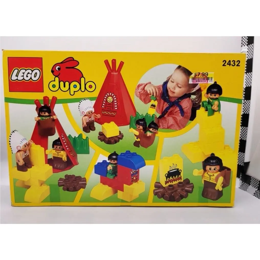 Lego Duplo 2432 Big Chief Camp Indian Village Teepee Brown Backpack