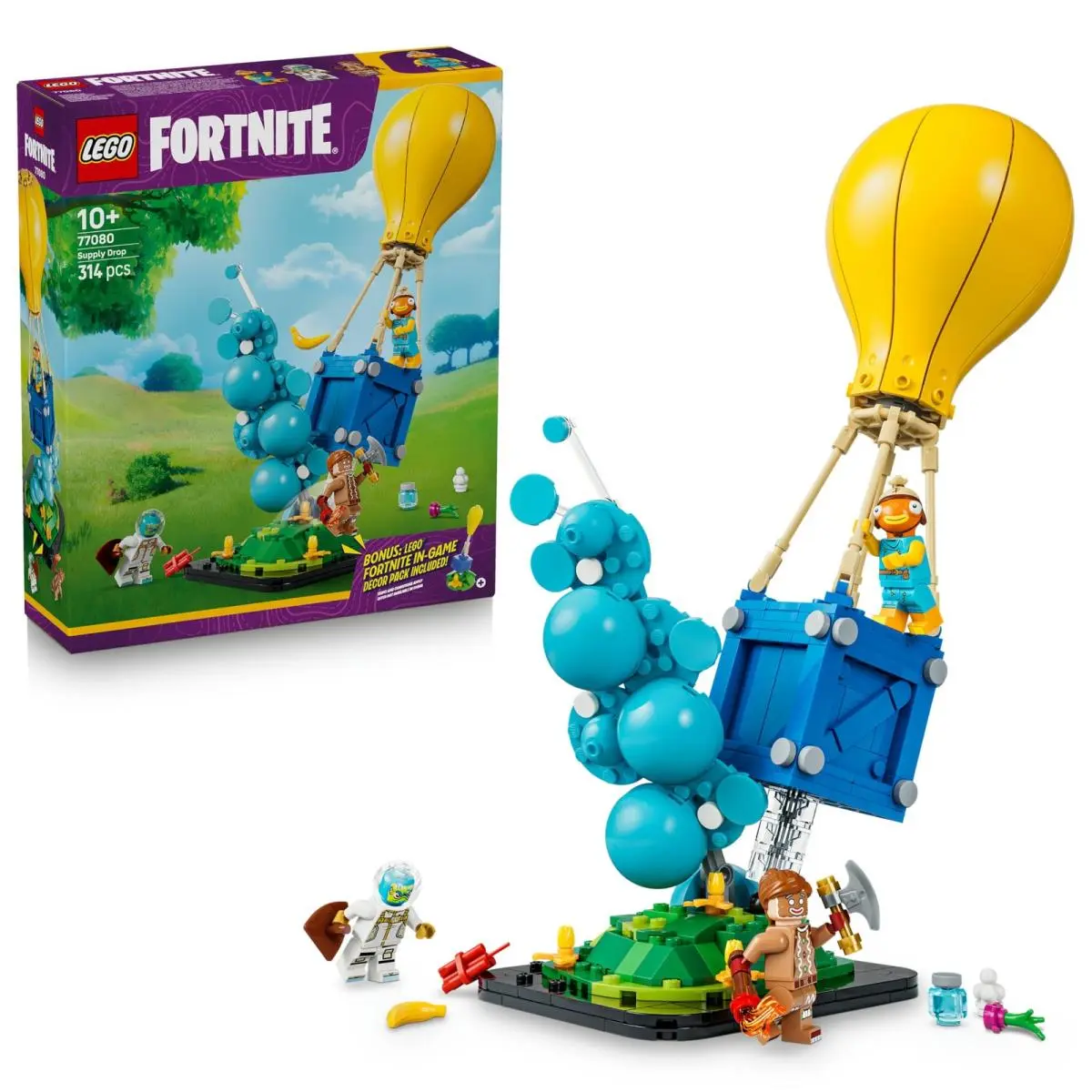 Lego Fortnite Supply Drop Toy - Fishstick Leviathan Ginger Gunner Minifigures