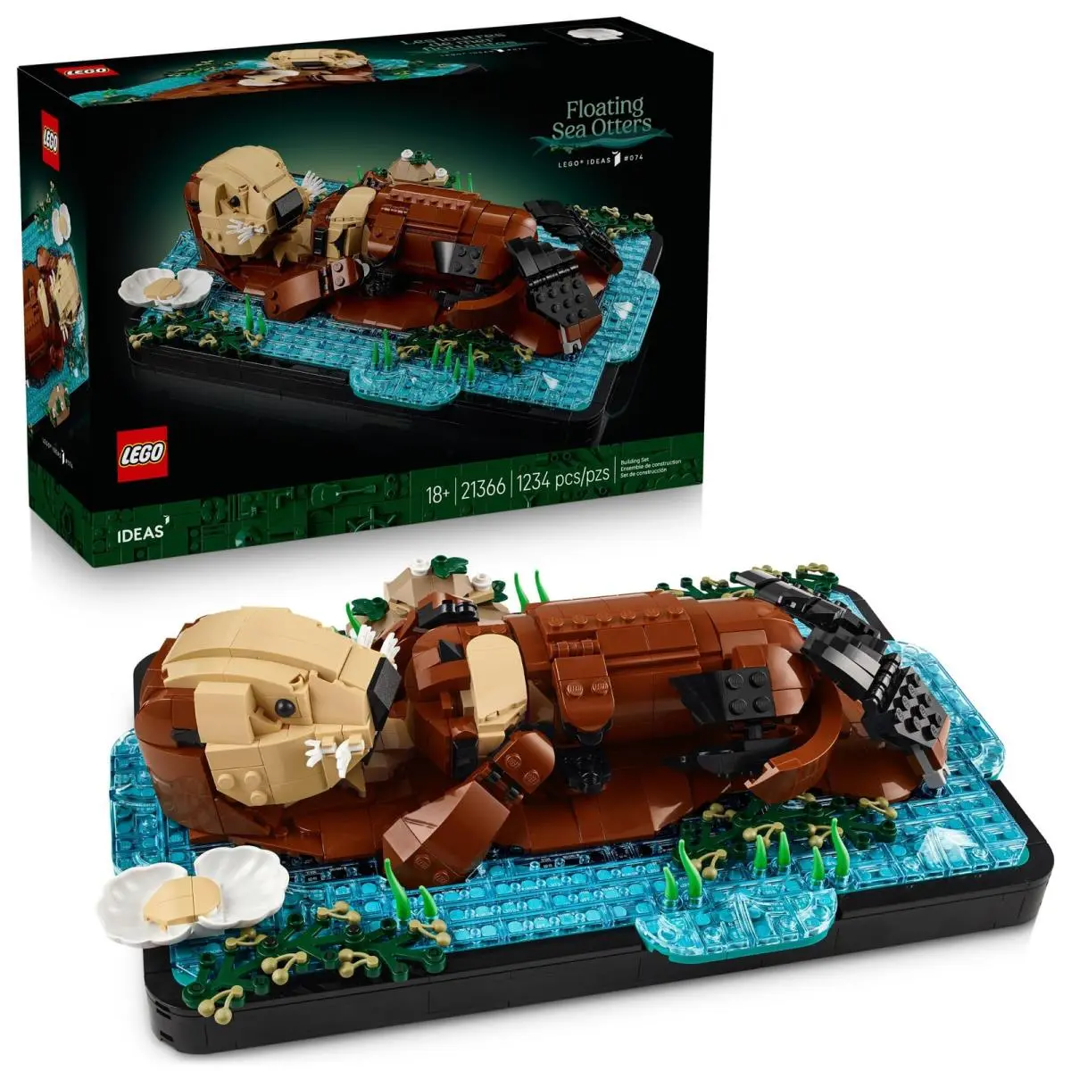 Lego Ideas Floating Sea Otters Building Sets For Adults - Room or Office Decor f