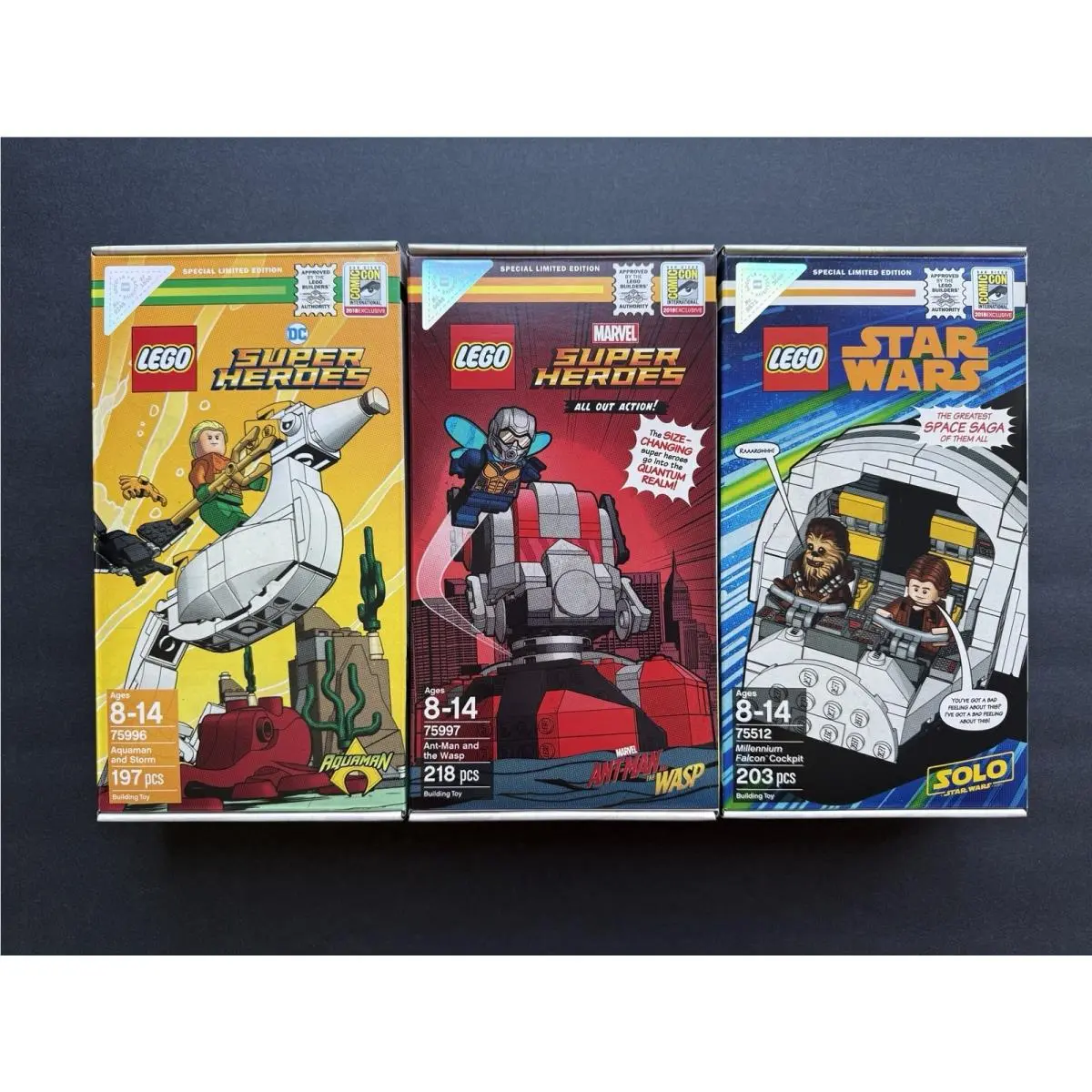 2018 Sdcc Lego Star Wars 75512 Marvel 75997 DC 75996
