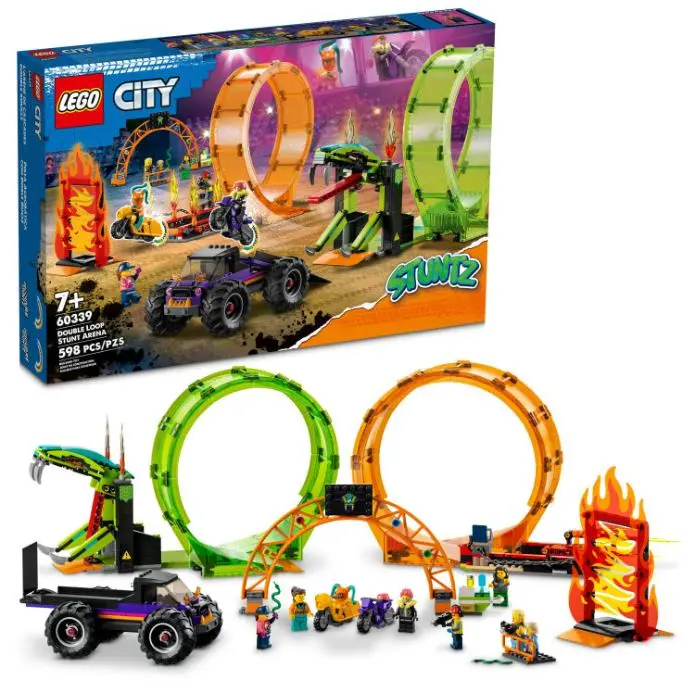 Lego Double Loop Stunt Arena 60339 Building Set 598 Pieces