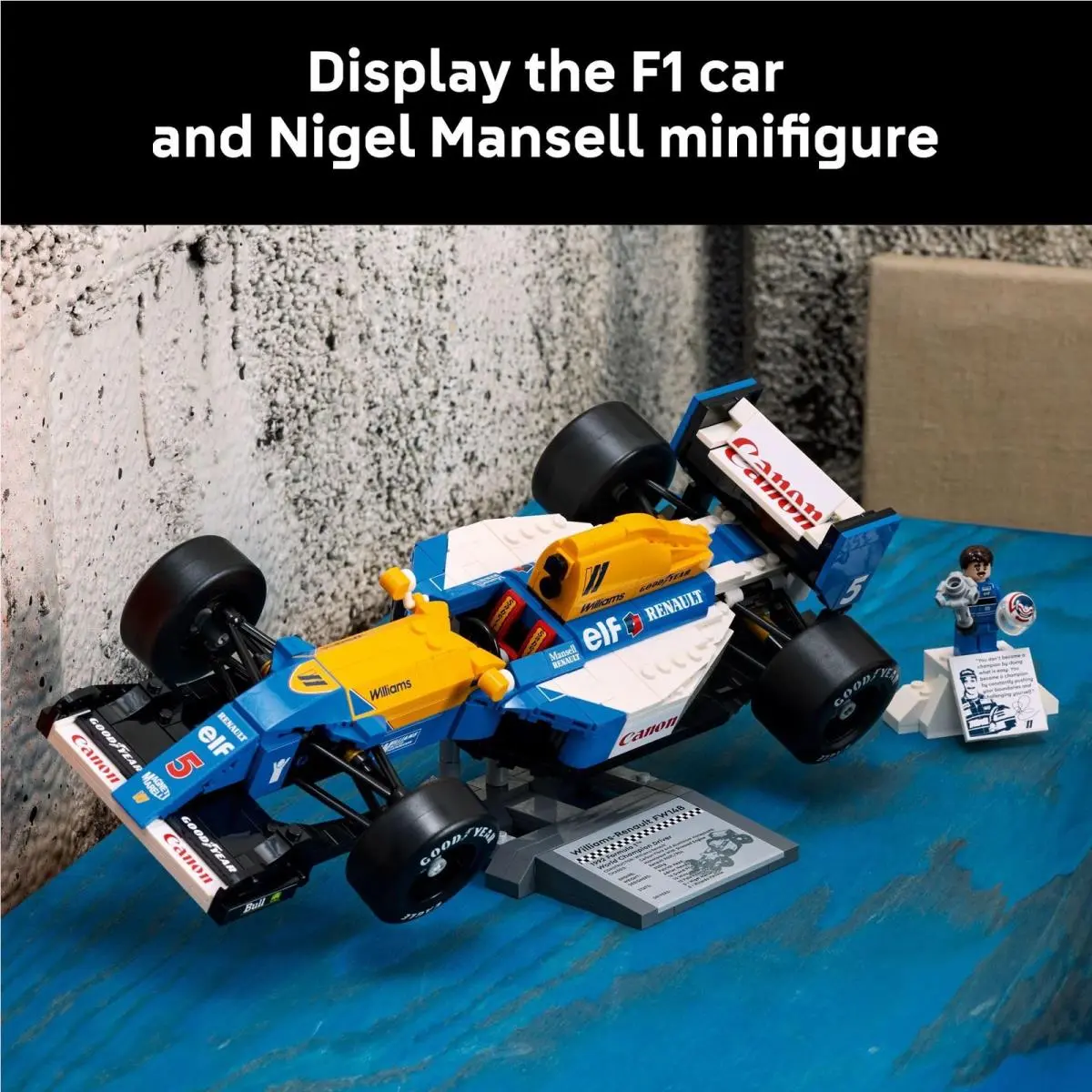 Lego Icons Williams Racing FW14B Nigel Mansell F1 Car Building Set 799 Pieces