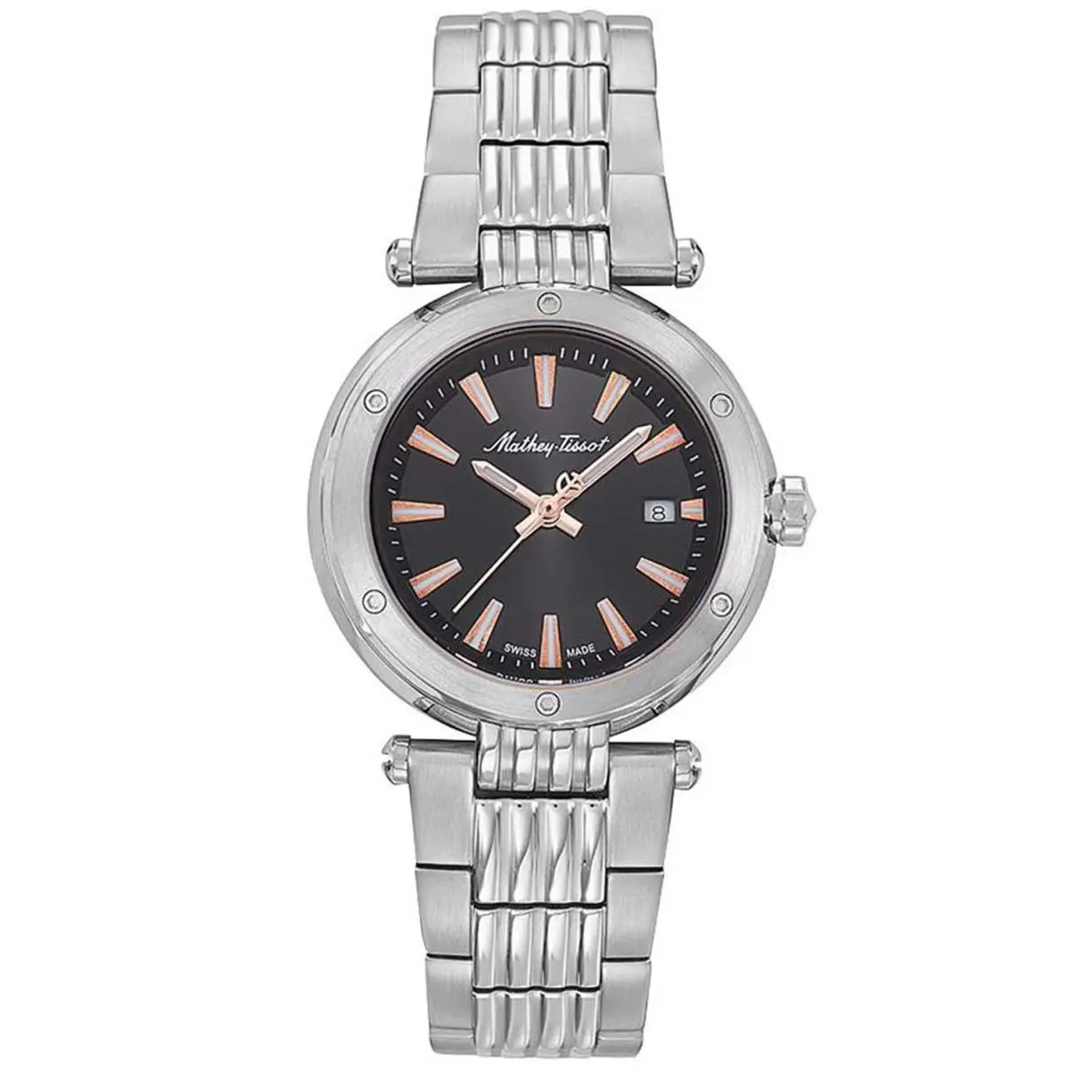 Mathey Tissot Women`s Neptune Black Dial Watch - D912RRN