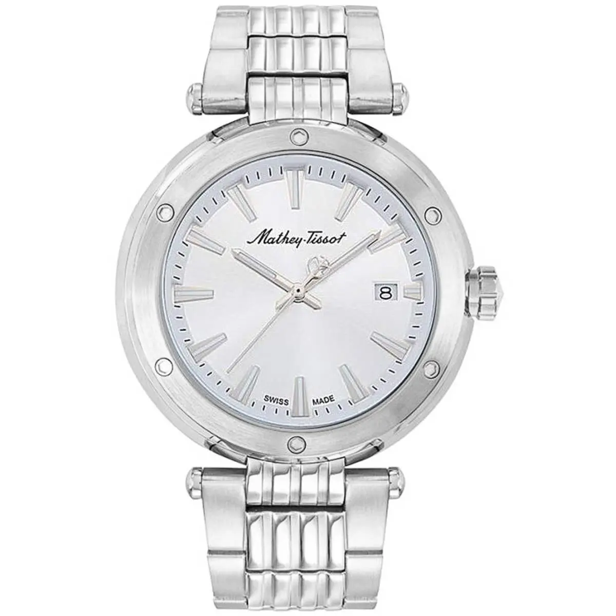 Mathey Tissot Men`s Neptune Silver Dial Watch - H912AI