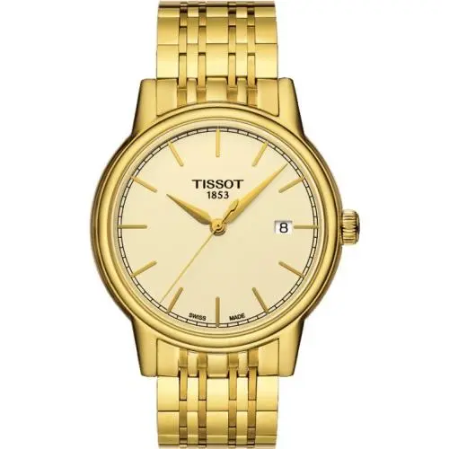 Tissot Carson Champagne Dial Gold Stainless Steel Men`s Watch T0854103302100