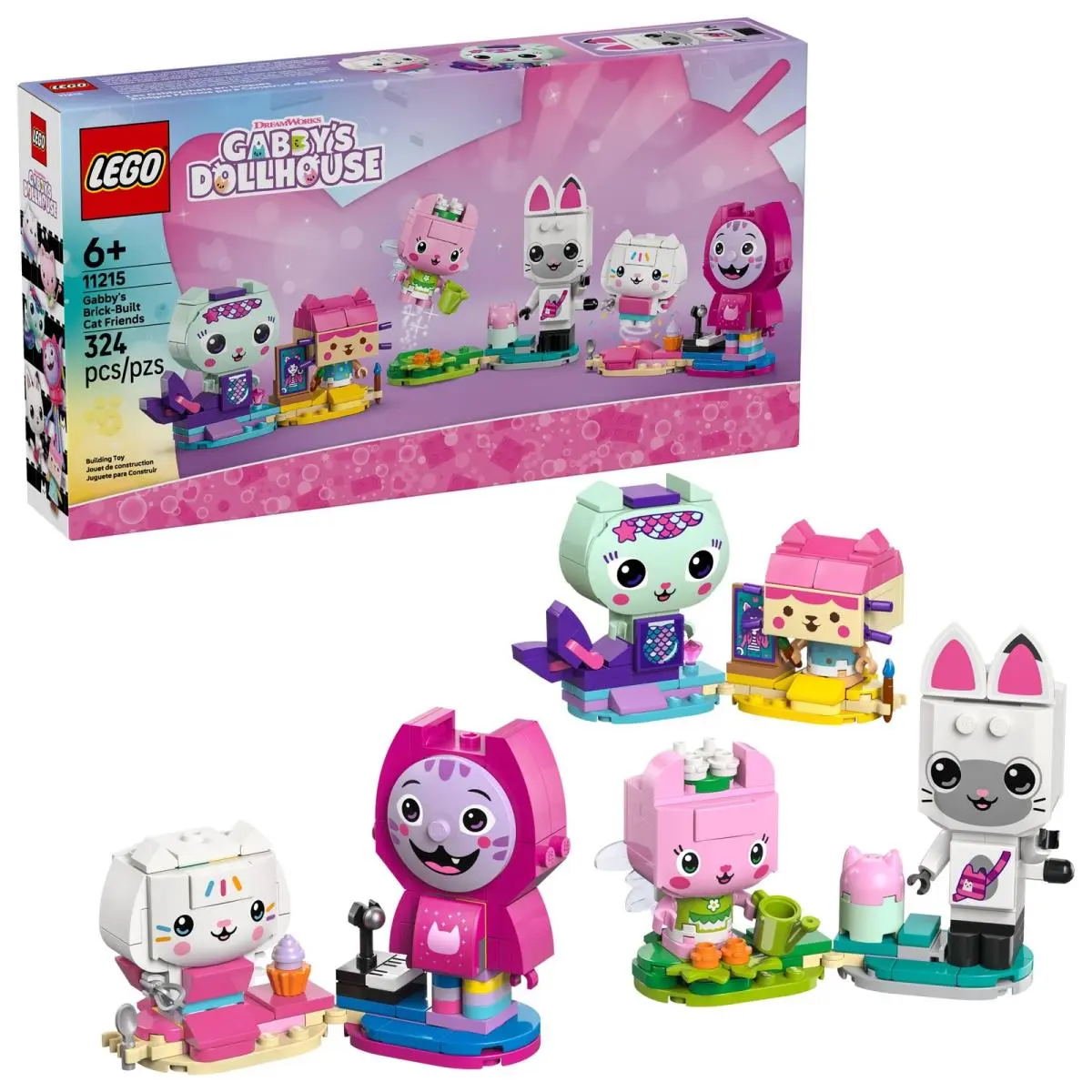 Lego Gabby`s Dollhouse Brick-built Cat Friends Building Set with 6 Animal