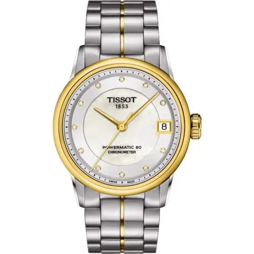 Tissot Luxury Automatic Silver Dial Two-tone Men`s Watch T0864082203600
