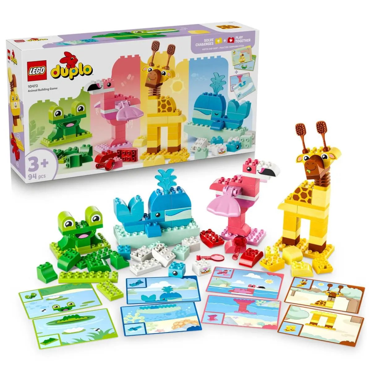 Lego Duplo Animal Building Game - Educational Shape and Colour Sorting Toy For T