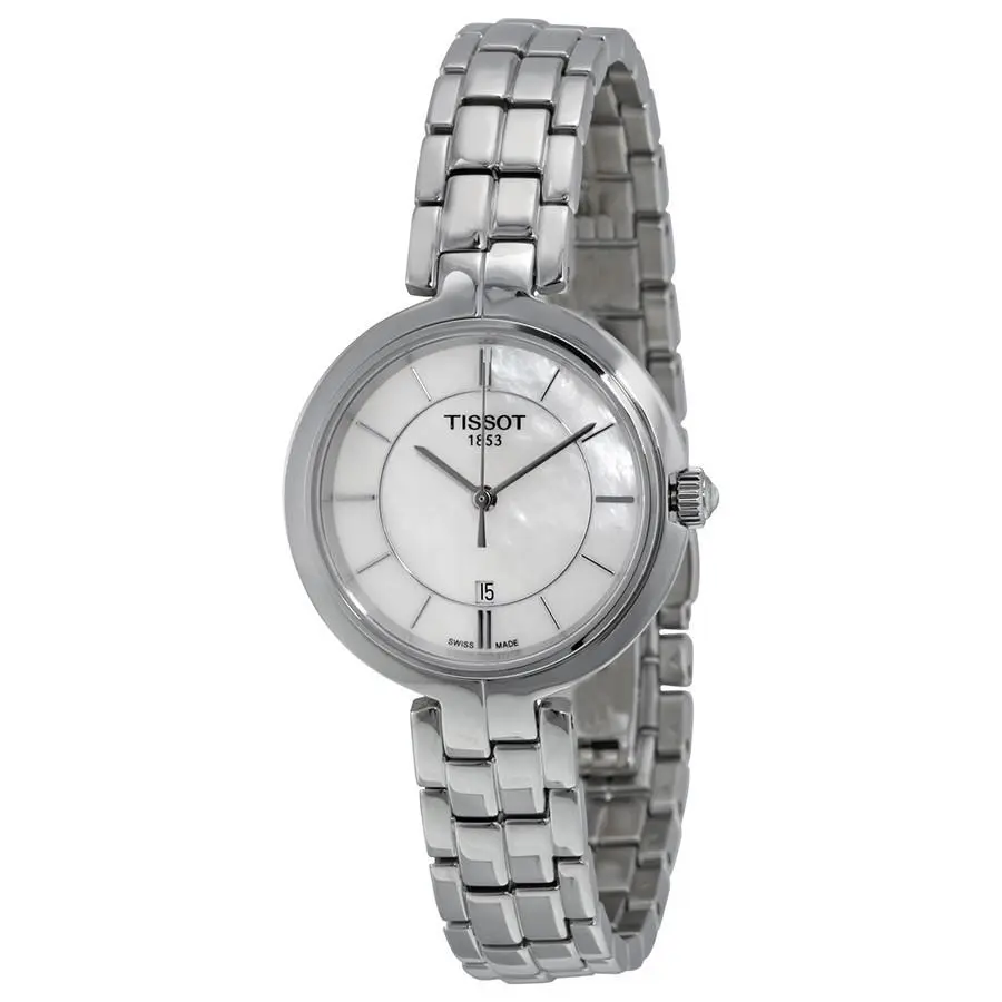Tissot Flamingo Mother of Pearl Dial Ladies Watch T0942101111100 Stainless Steel