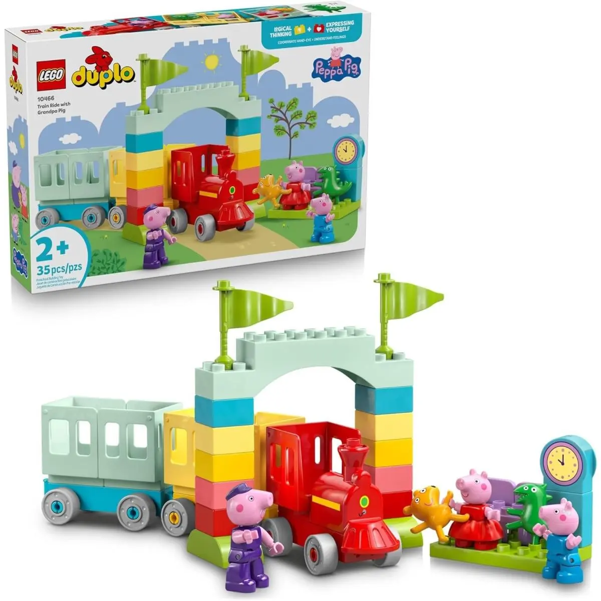 Lego Duplo Peppa Pig Train Ride with Grandpa Pig Building Toy- 10466