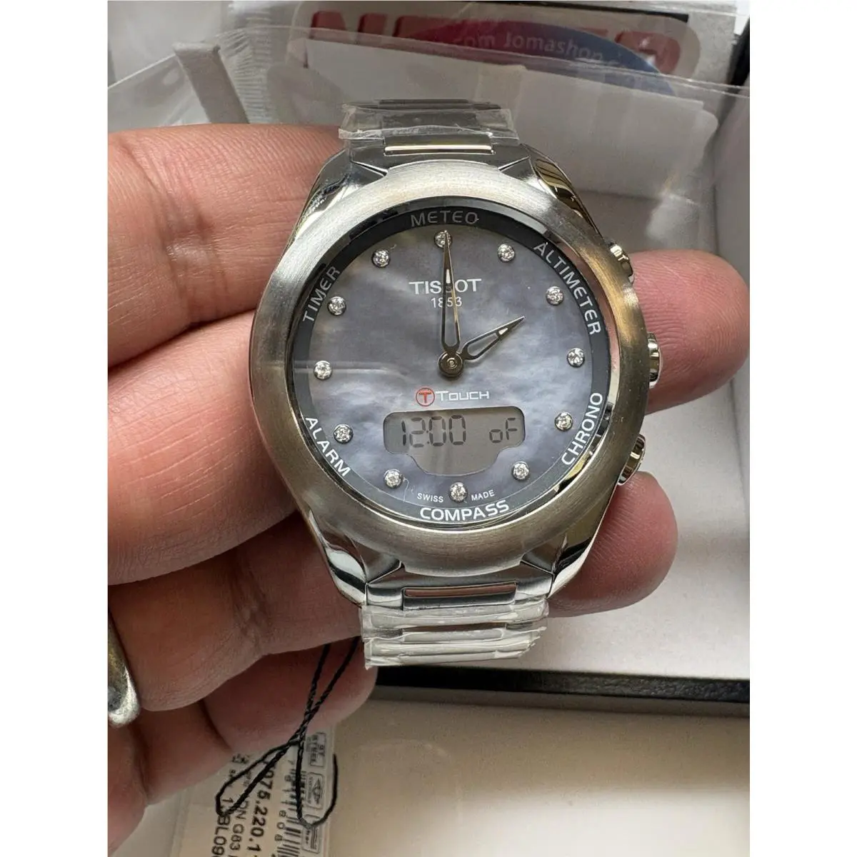 Tissot T-touch Violet Mother of Pearl Women`s Watch - T075.220.11.106.00