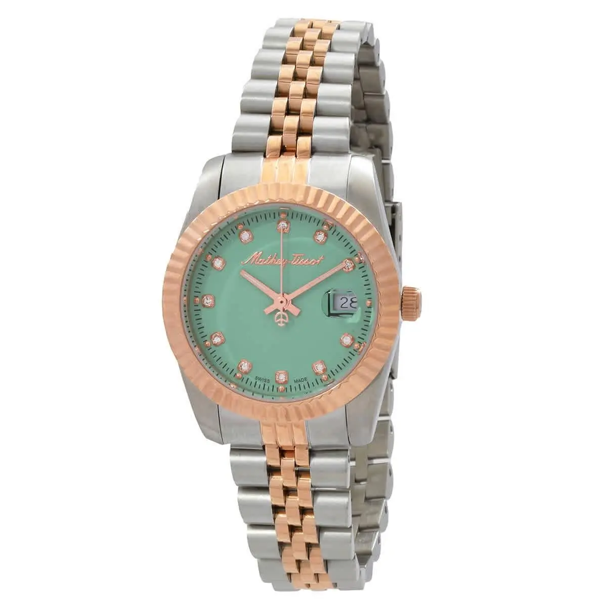 Mathey-tissot D810RV Mathy Iii Green Dial 32 mm Women`s Watch