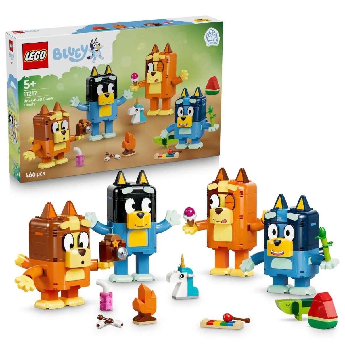 Lego Bluey Brick-built Bluey Family - Educational Toy Incl. 4 Figures W/changing
