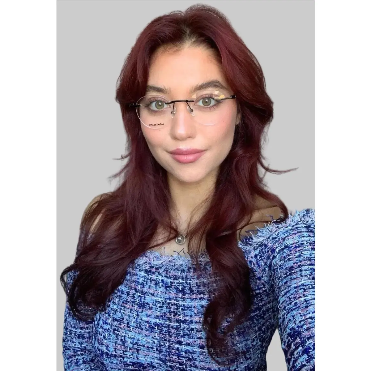 Montblanc MB 0148O 49mm 49-20-145 Rimless Black Round Men`s Women`s Eyeglasses