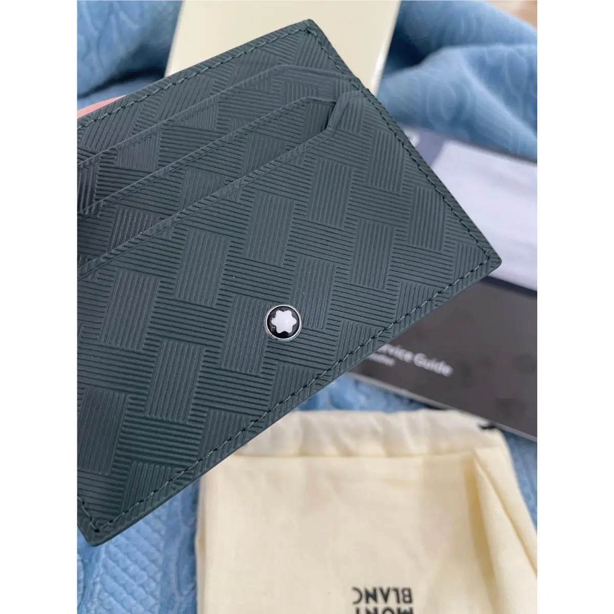 Montblanc Meisterstück 6CC British Green Leather Card Holder Full Box