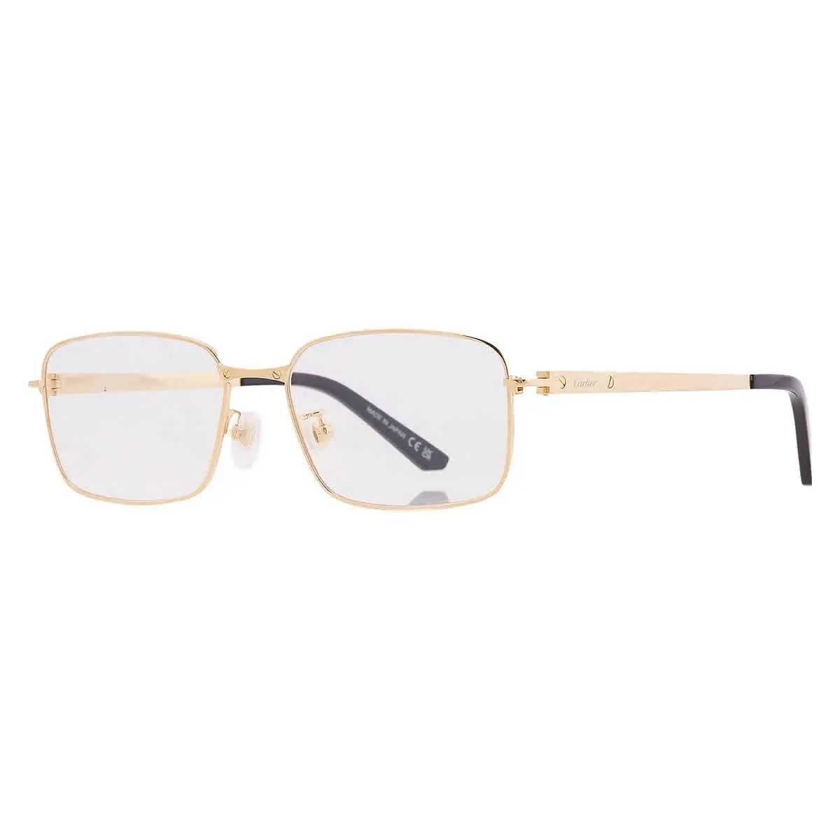 Cartier Santos de Cartier Demo Rectangular Men`s Eyeglasses CT0555OA 001 55