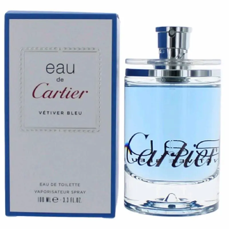 Eau DE  Vetiver Bleu  3.3 oz / 100 ml Edt Unisex Perfume Spray by Cartier