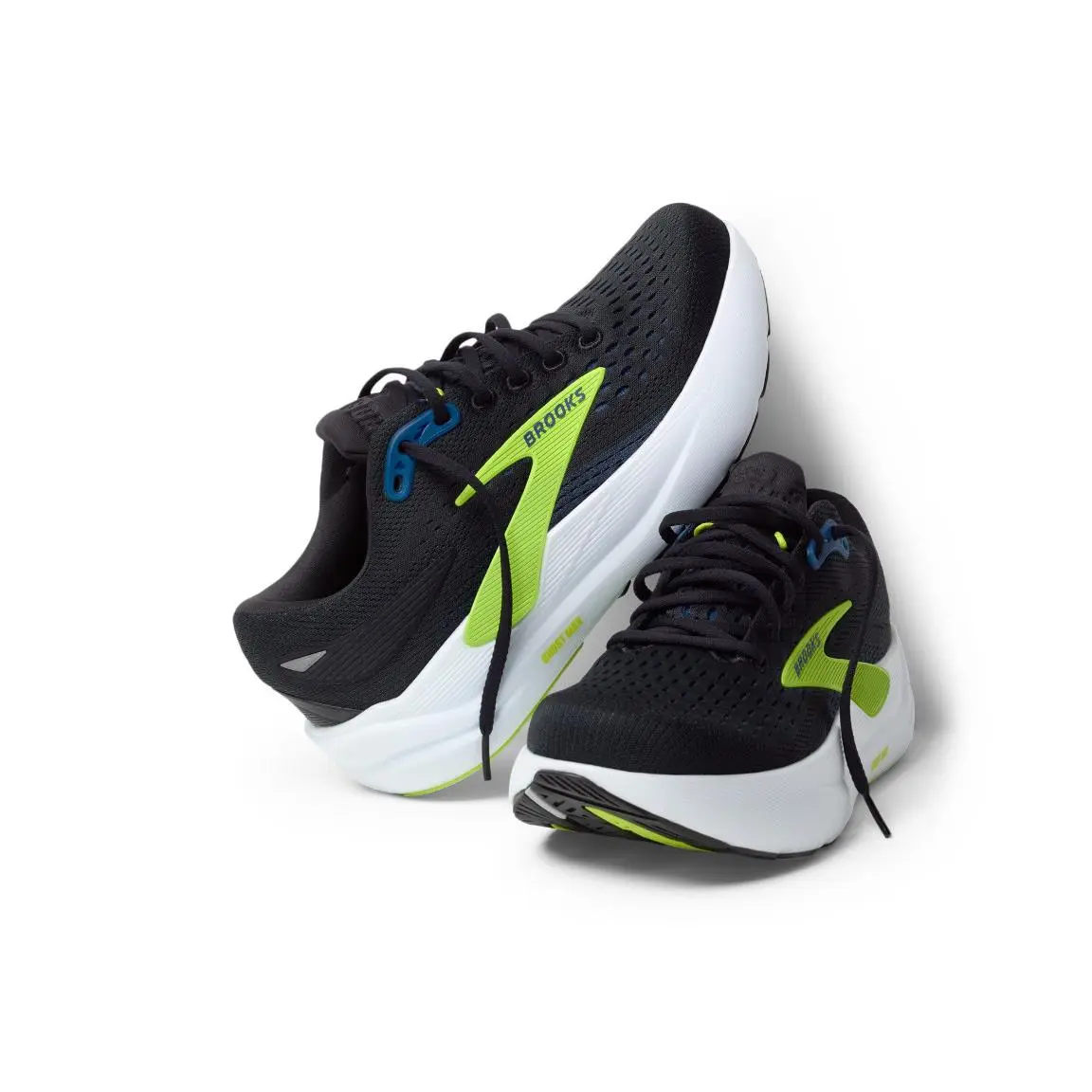 Brooks shoes - Brooks Ghost Max 3 - Ghost Max - 110464-1D-078 - Black/Navy/Acid Lime 12