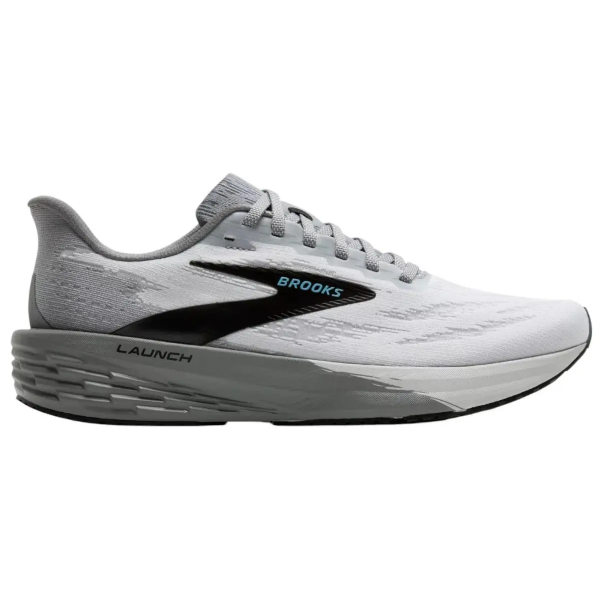 Brooks Men`s Launch 11 Running Shoes Oyster /primer Gray / Blue Size 8.5