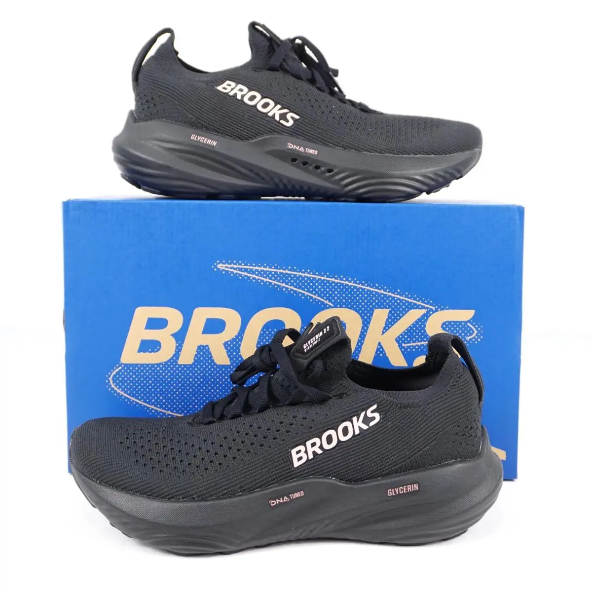 Brooks Glycerin Stealthfit 22 Running Shoe In Black Women`s Size 6 1204371B068