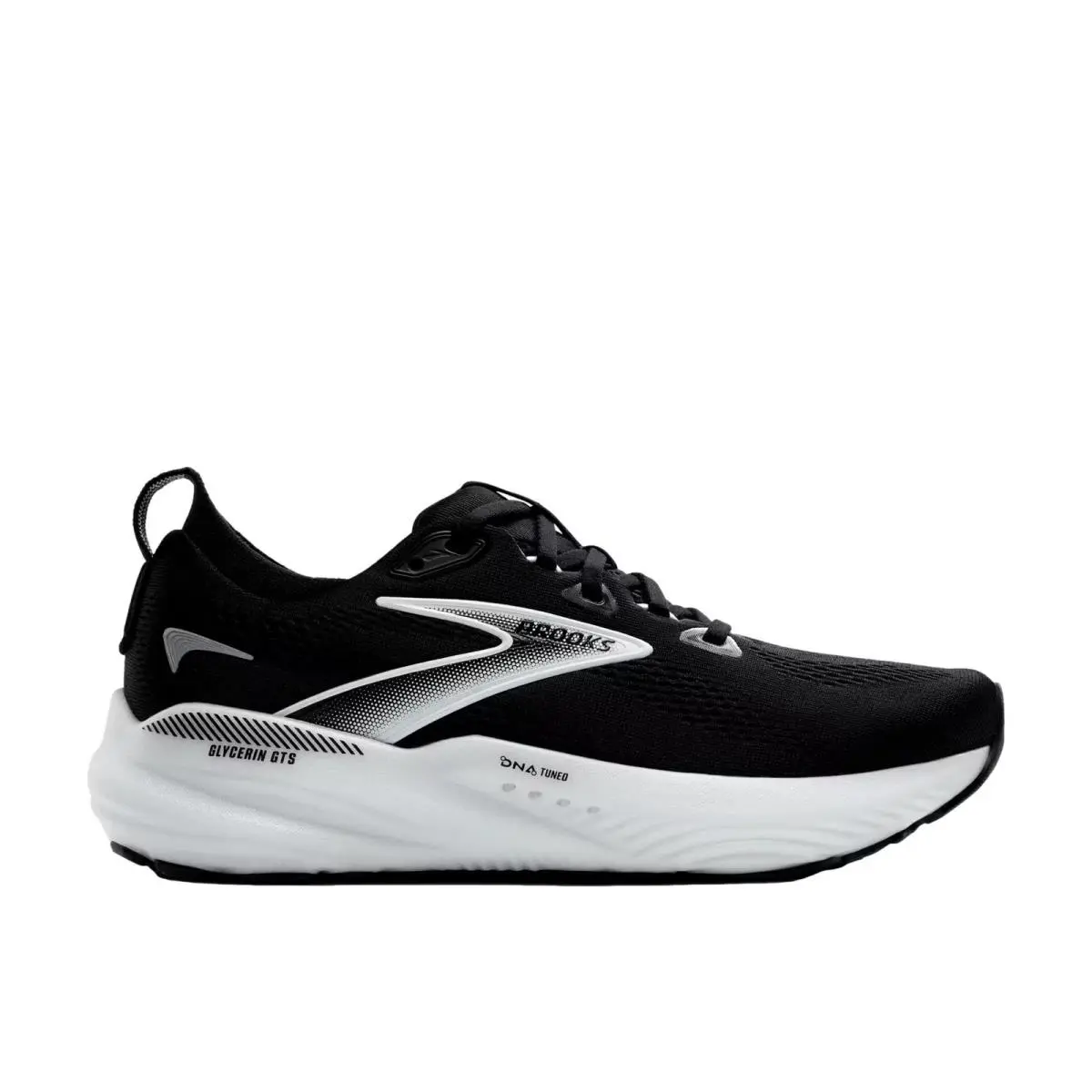 Brooks Glycerin Gts 22 Black / Grey / White 120435 1B 090 Women`s Size 7 Medium