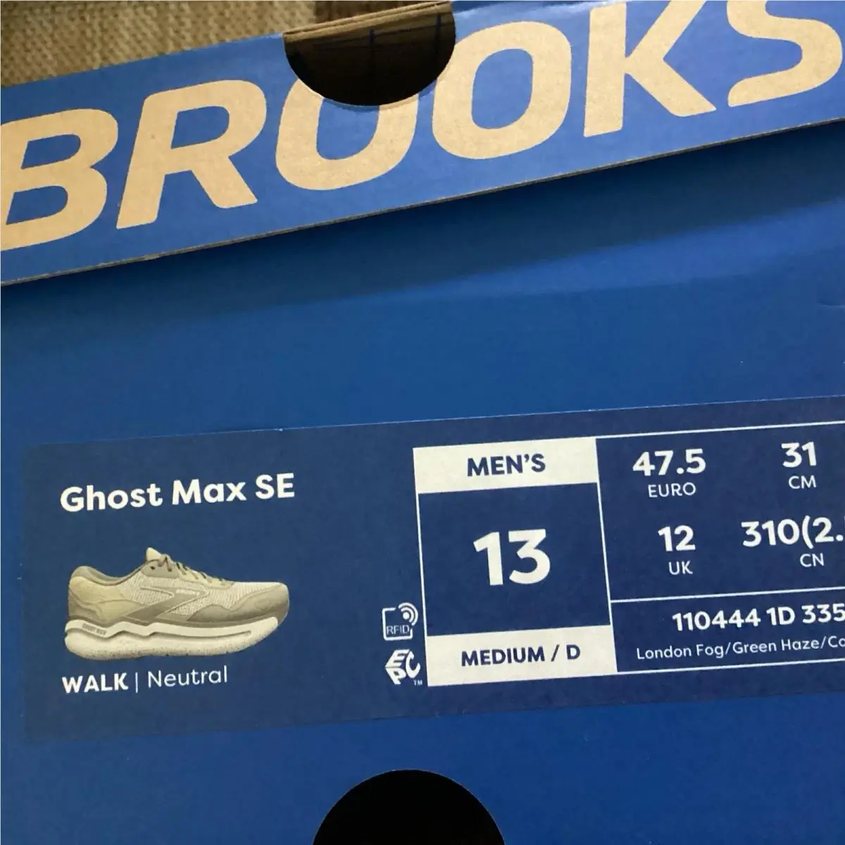 Brooks shoes - Brooks Ghost Max SE - Ghost Max - 110444-1D-335 - London Fog, Manufacturer: London Fog/Green Haze/Coconut 0