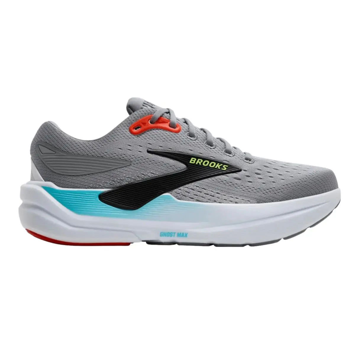 Brooks Men`s Ghost Max 3 Primer Grey/antarctica/red Size 8.5