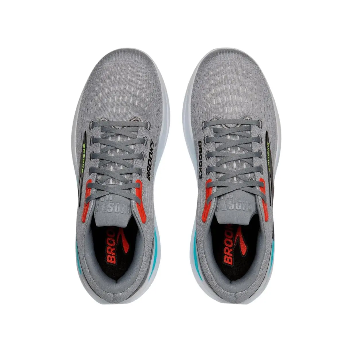 Brooks shoes - Brooks Ghost Max 3 - Ghost Max - Primer Grey/Antarctica/Red 1