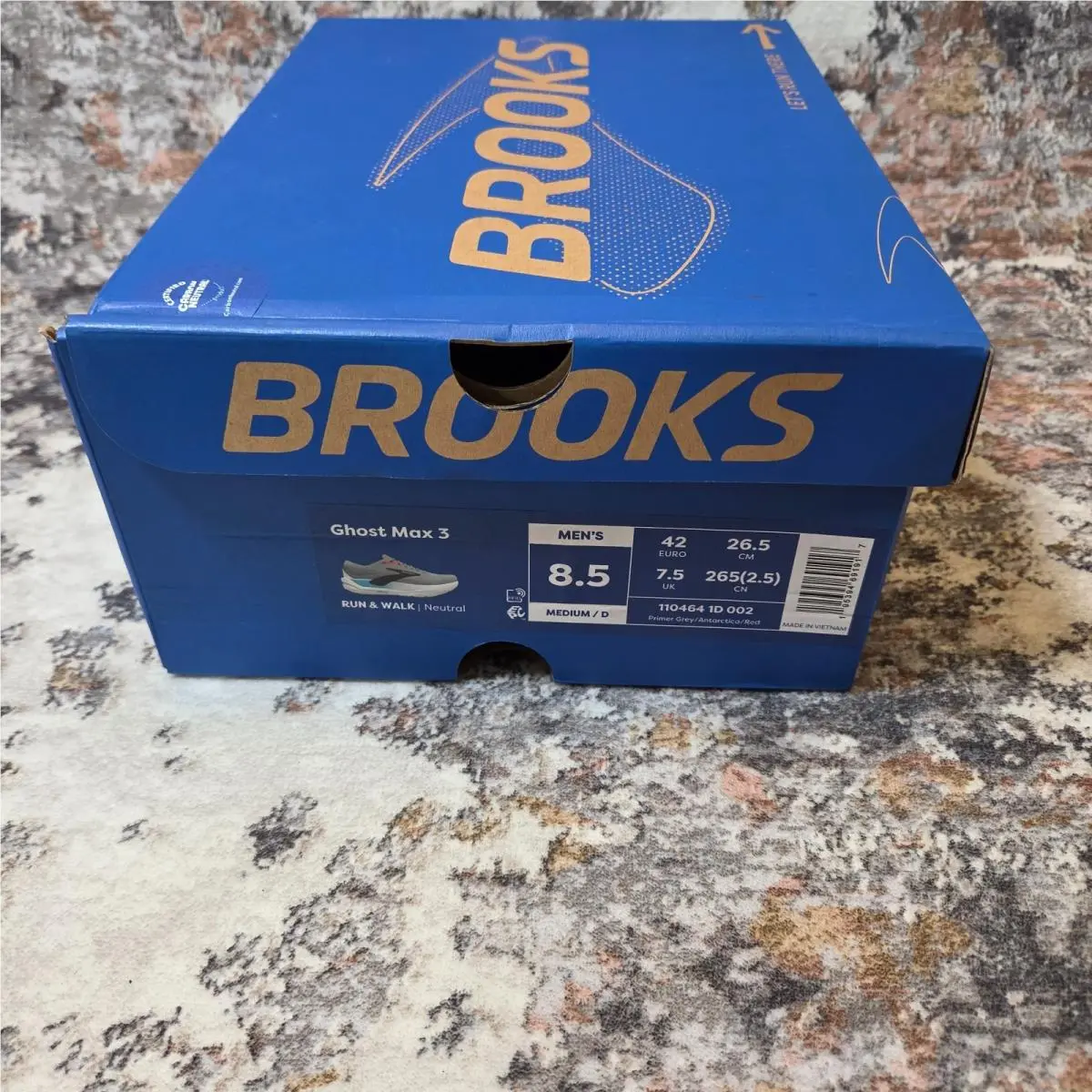 Brooks shoes - Brooks Ghost Max 3 - Ghost Max - Primer Grey/Antarctica/Red 16