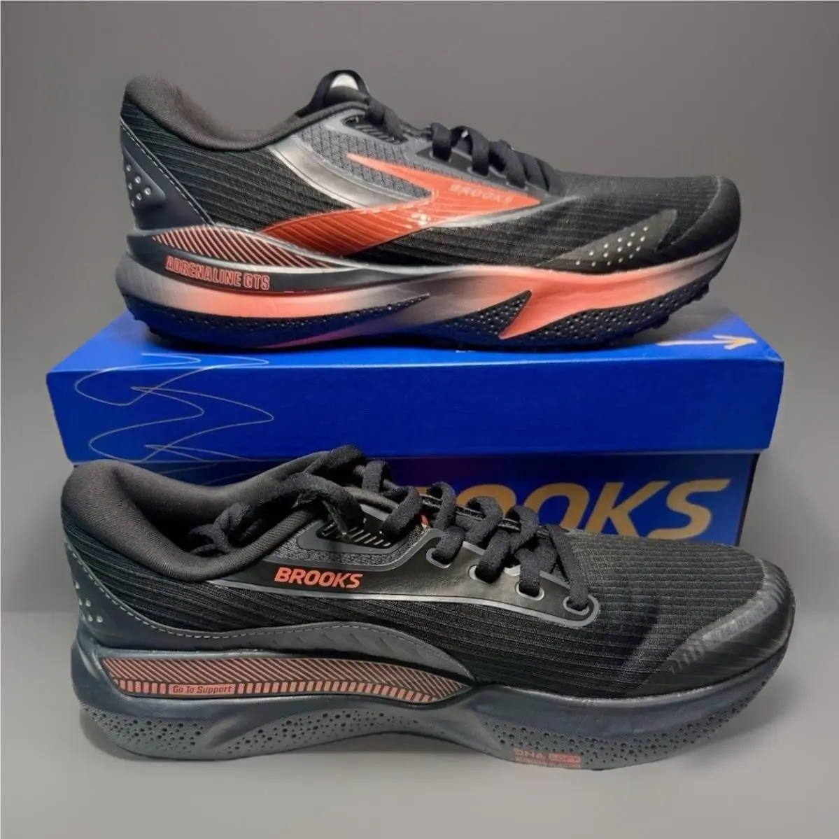 Brooks Adrenaline Gts 24 Women’s 6.5 Weatherized Black Sneaker Athletic Comfort