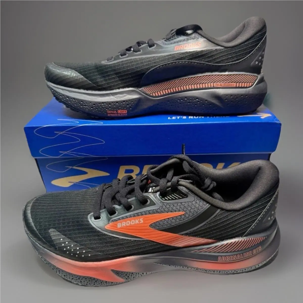 Brooks shoes - Brooks Adrenaline GTS 24 - Adrenaline GTS - 120427 1B 044 - Black/Ebony/Hot Coral 0