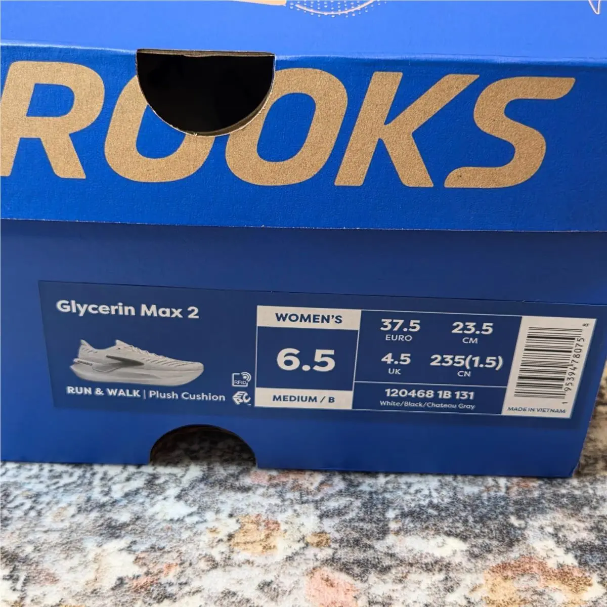 Brooks shoes - Brooks Glycerin Max 2 - Glycerin Max - White / Black / Chateau Gray 15