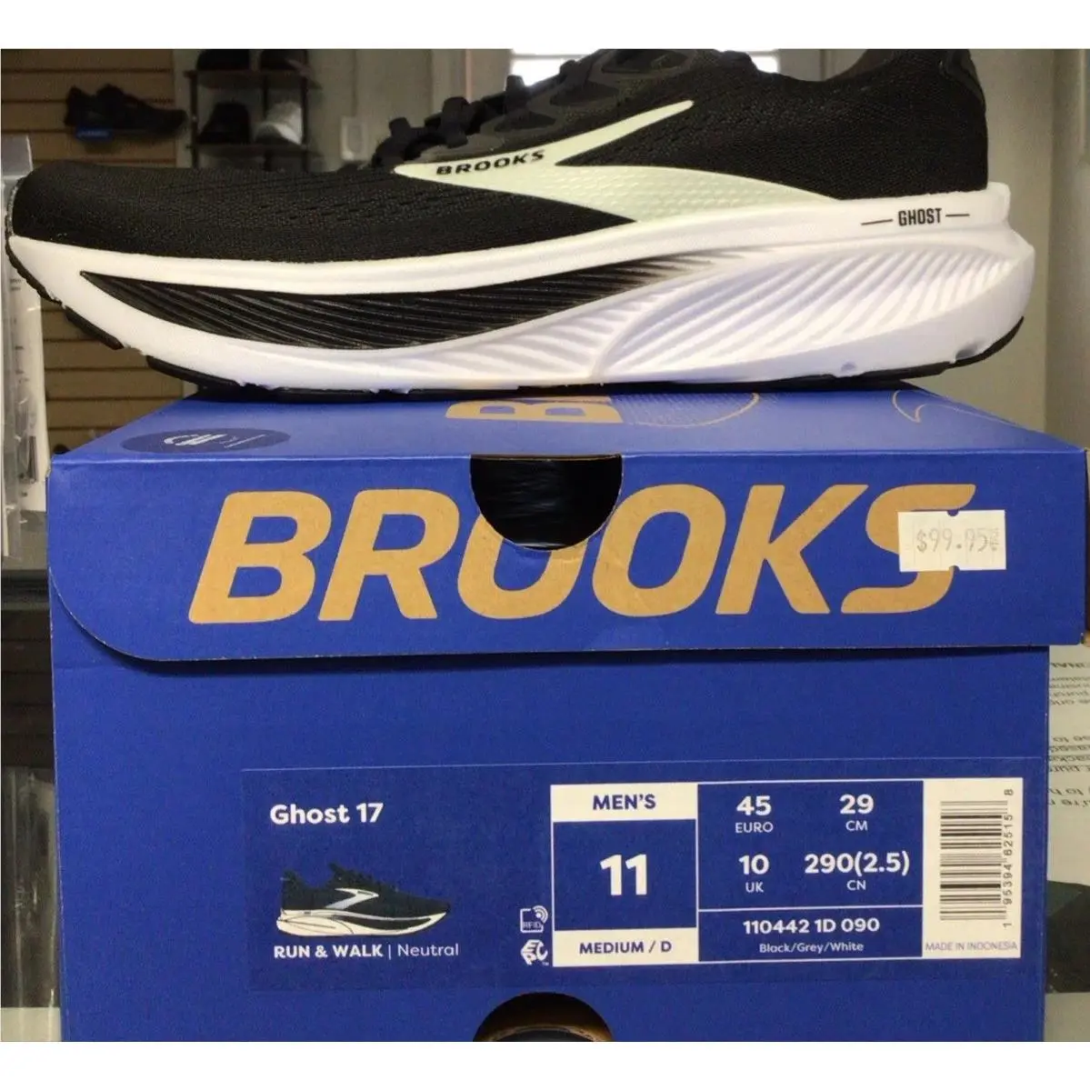 Brooks shoes - Black/ehite 12