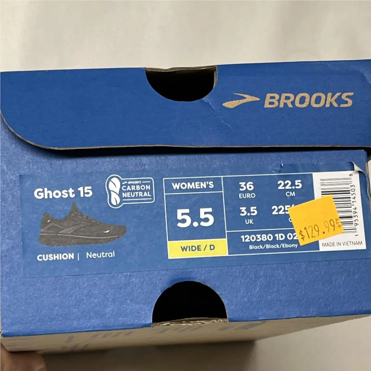 Brooks shoes - Brooks Ghost 15 - Ghost - 120380-1D-020 - Black (UPC: 195394145038) 0
