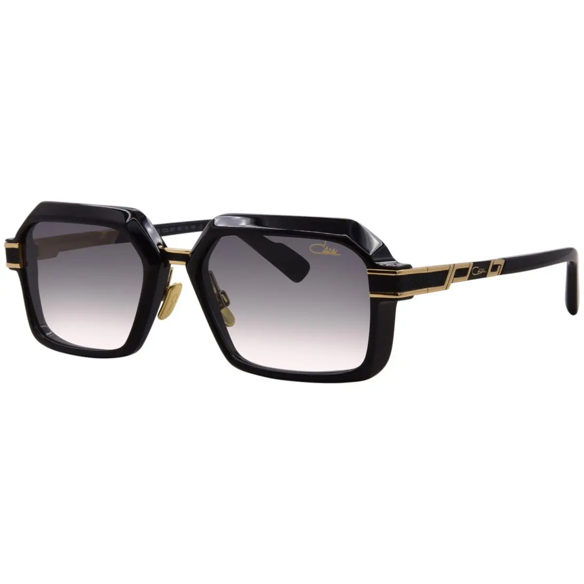 6040 001 Sunglasses Black/gold/grey Gradient Lenses Rectangle Shape 56mm by Cazal