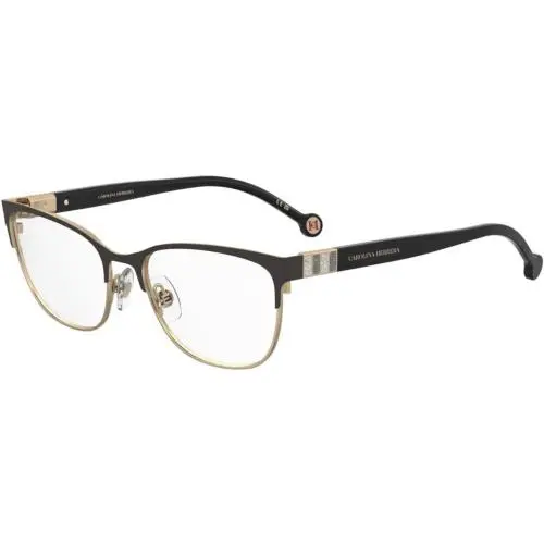 Her 0267 Black Gold I46 Size 53 Eyeglasses by Carolina Herrera