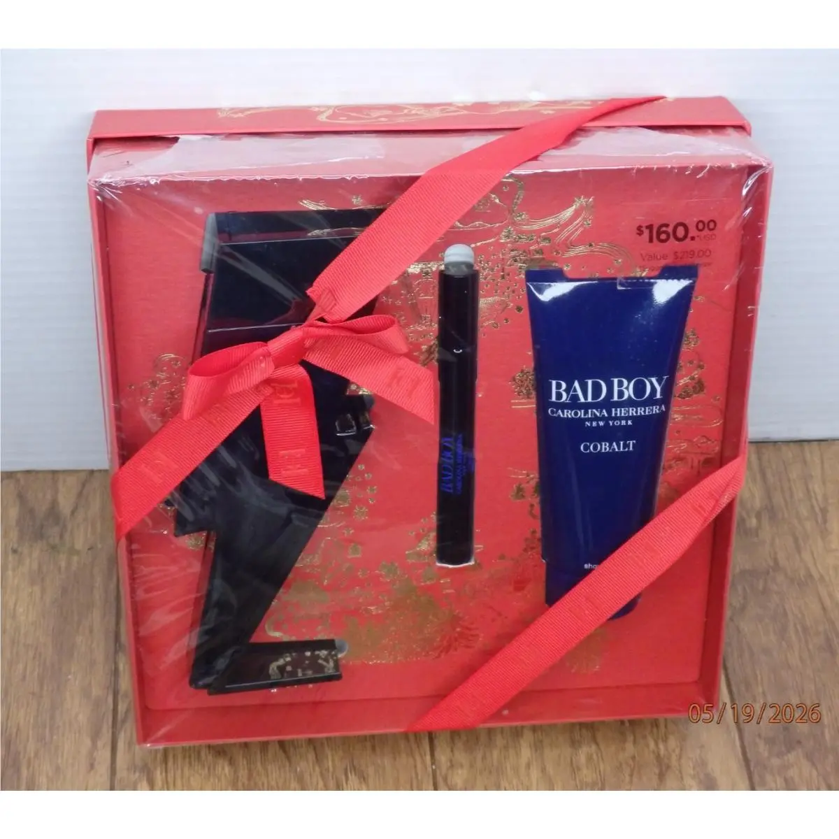 Carolina Herrera Bad Boy Cobalt 3 pc Set For Men 3.4 Oz Edps 3.4 SG 0.34 Edps