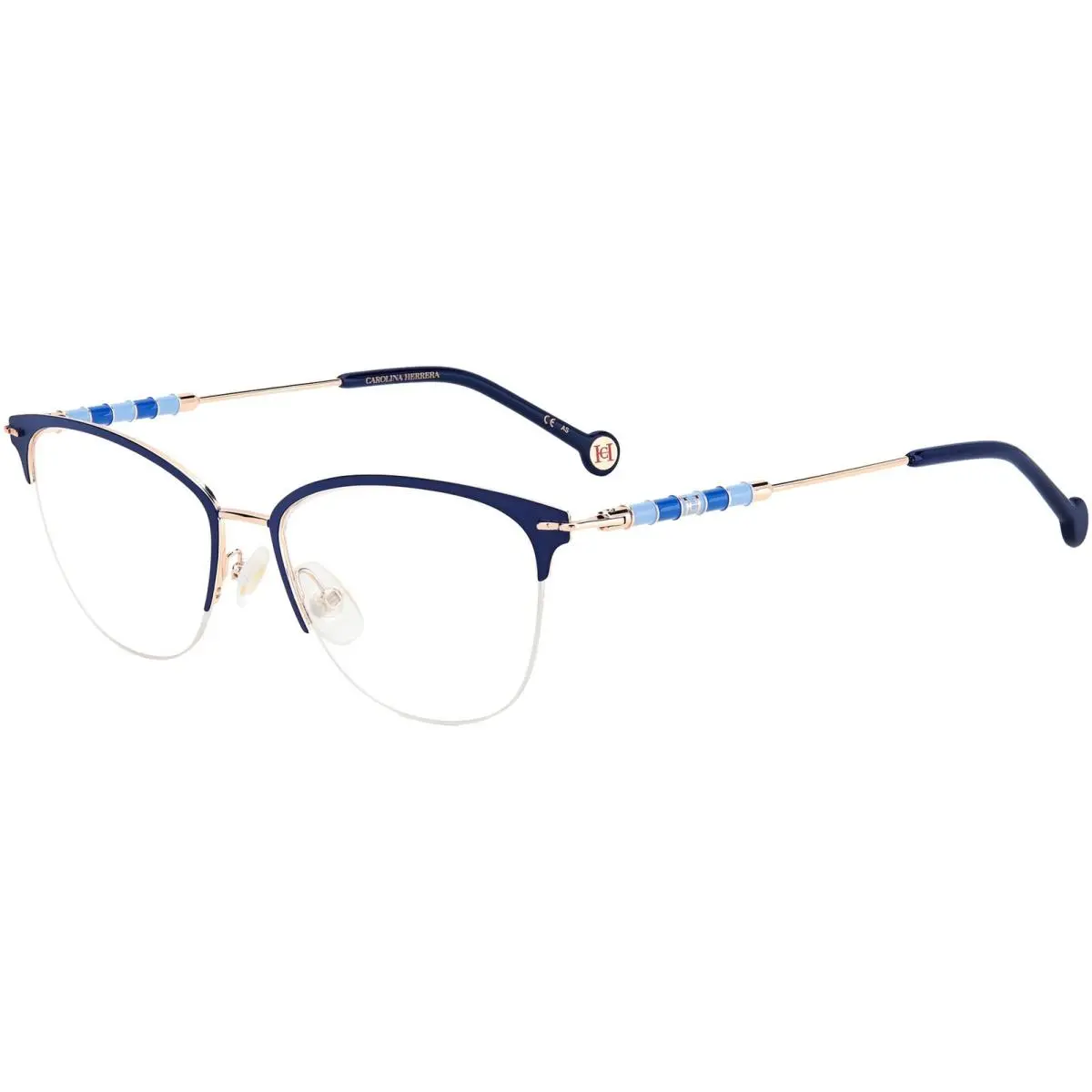 Women`s Semi-rimless Cat-eye Eyeglasses - CH0038 0LKS 54 by Carolina Herrera